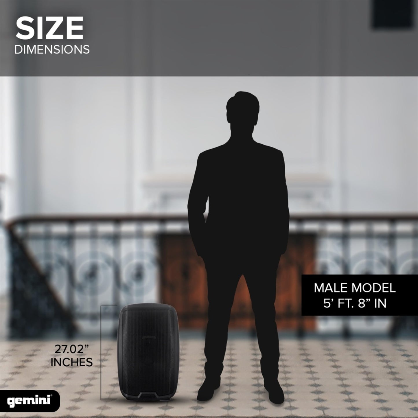 Gemini Sound AS - 2115P Amplified 2 - Channel PA DJ Monitor System, 15" Inch Woofer 2000W Watts Power Speakers with XLR Input/Output, 2 x 1/4" Inch Microphone/RCA and AUX Inputs w/Handles - electronicsexpo.com - Misc