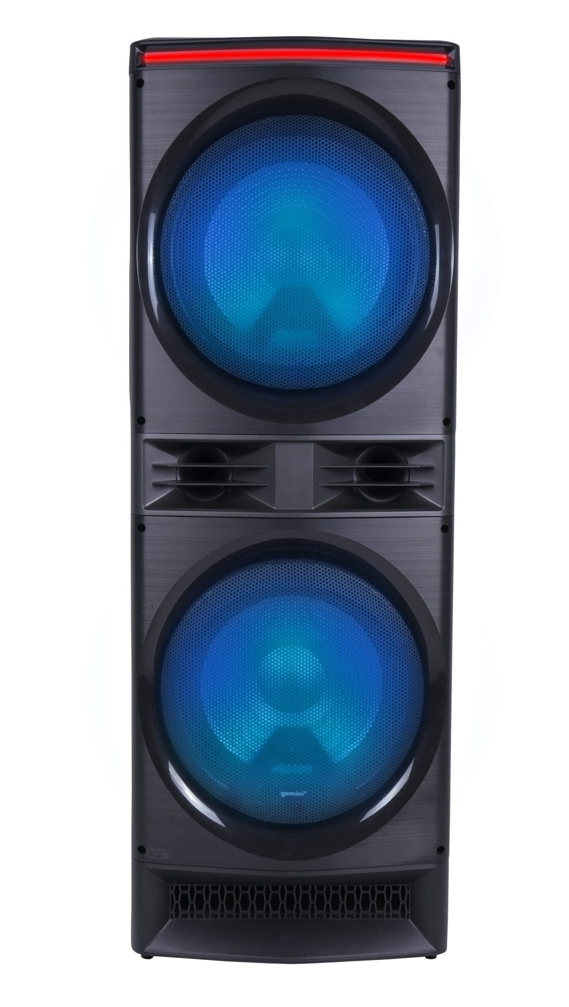Gemini Sound GPK - 1200 ? 6000W Peak Power Dual 12" Woofers Bluetooth Party Speaker with LED Lighting, Mic & Guitar Inputs, USB/FM Radio, for Home Karaoke, BBQs, College Events - electronicsexpo.com - Misc
