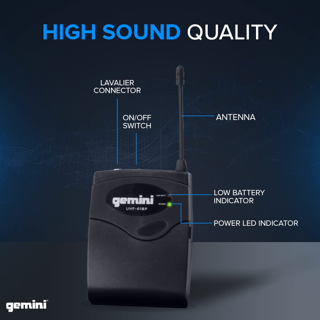 gemini UHF - 01HL: Wireless Microphone System - electronicsexpo.com - Microphones