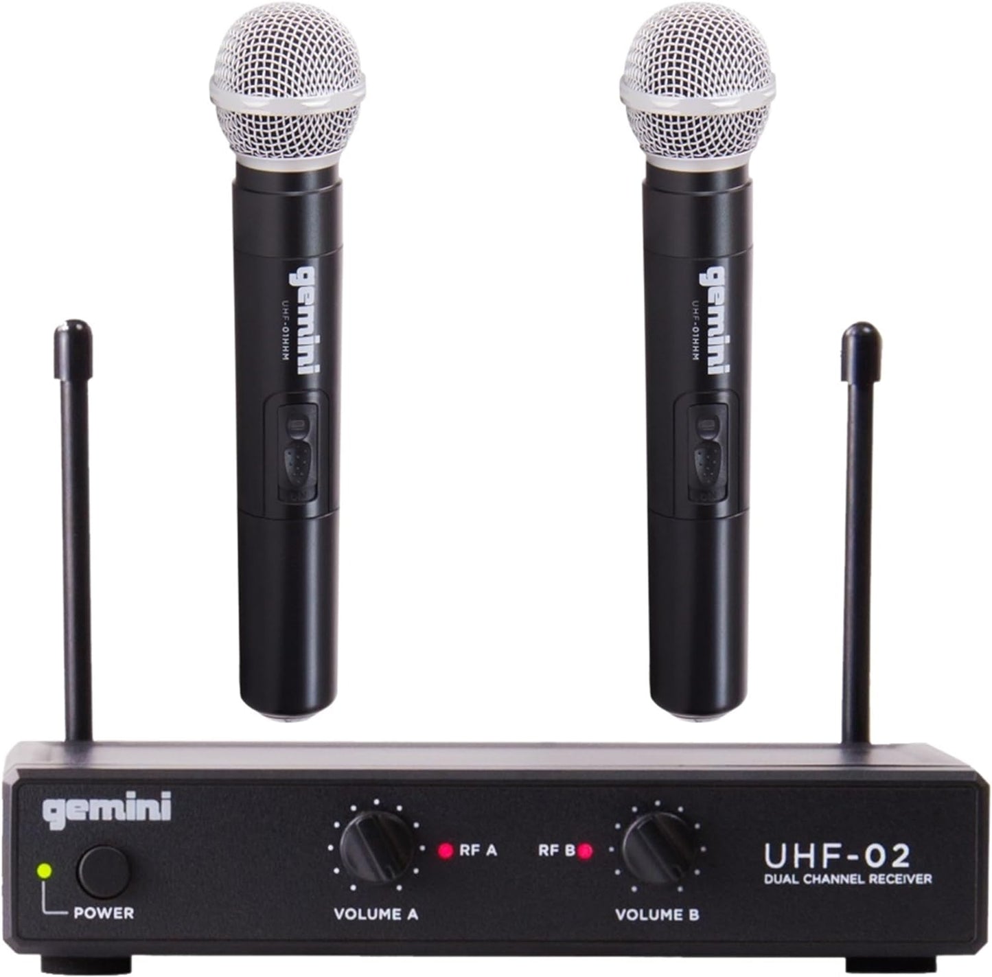 Gemini UHF - 02M S12 Dual Wireless Handheld Microphone System - electronicsexpo.com - Microphones