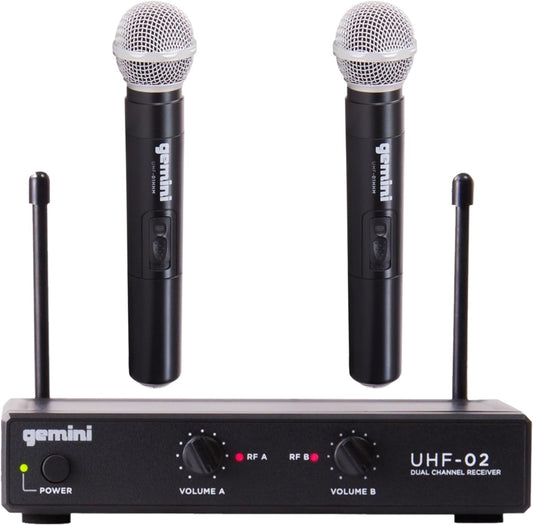 Gemini UHF - 02M S12 Dual Wireless Handheld Microphone System - electronicsexpo.com - Microphones