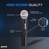 Gemini UHF - 02M S12 Dual Wireless Handheld Microphone System - electronicsexpo.com - Microphones
