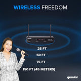 Gemini UHF - 02M S12 Dual Wireless Handheld Microphone System - electronicsexpo.com - Microphones