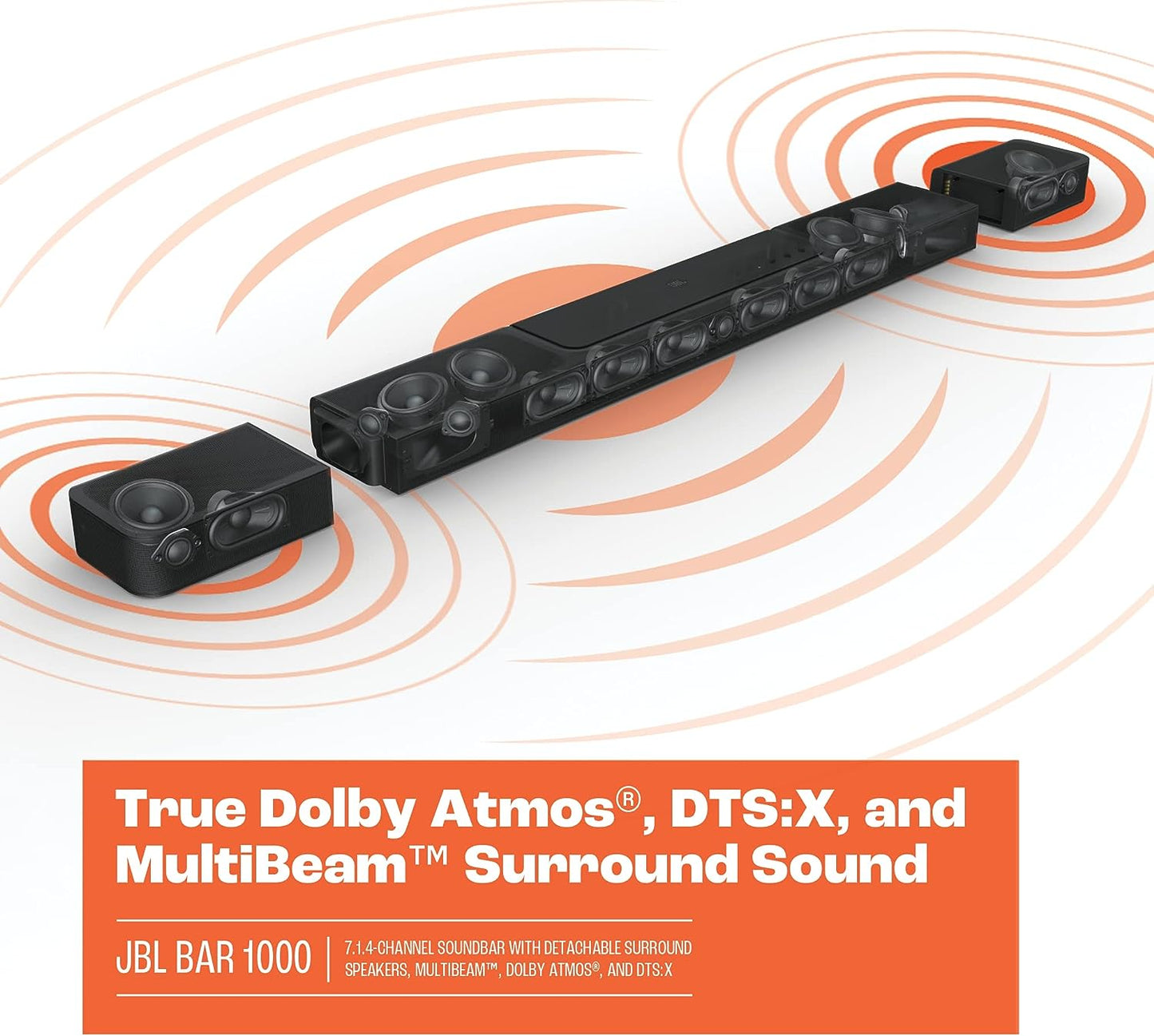 JBL Bar 1000 Powered 7.1.4 - Channel Sound Bar System with Bluetooth, Wi - Fi, Apple AirPlay 2, DTS:X, and Dolby Atmos - electronicsexpo.com - Soundbars