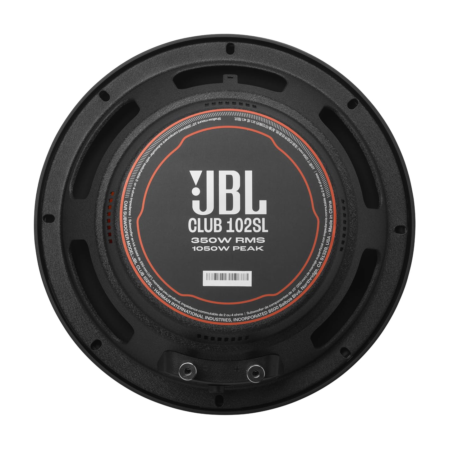 JBL Club 102SL Club Series 10" Shallow - Mount Component Subwoofer with 2 - or 4 - ohm Selectable Impedance - electronicsexpo.com - Car Subwoofers