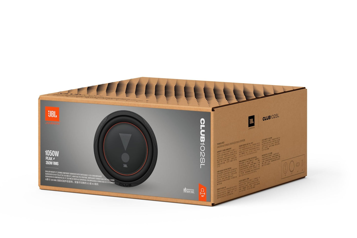 JBL Club 102SL Club Series 10" Shallow - Mount Component Subwoofer with 2 - or 4 - ohm Selectable Impedance - electronicsexpo.com - Car Subwoofers