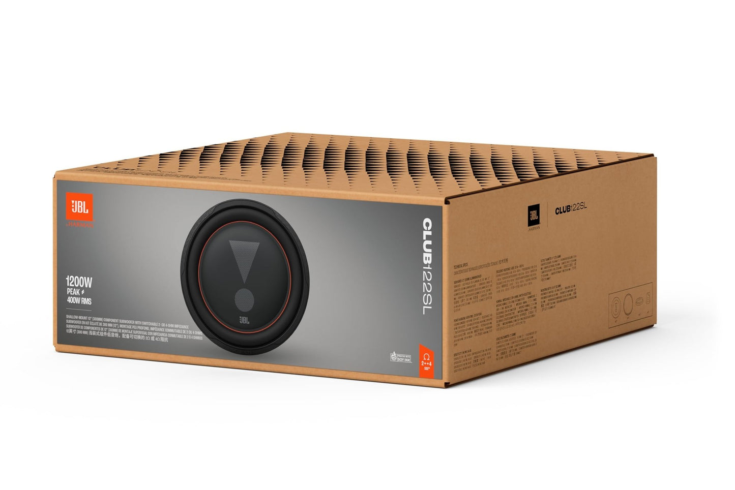 JBL Club 122SL Club Series 12" Shallow - Mount Component Subwoofer with 2 - or 4 - ohm Selectable Impedance - electronicsexpo.com - Car Subwoofers