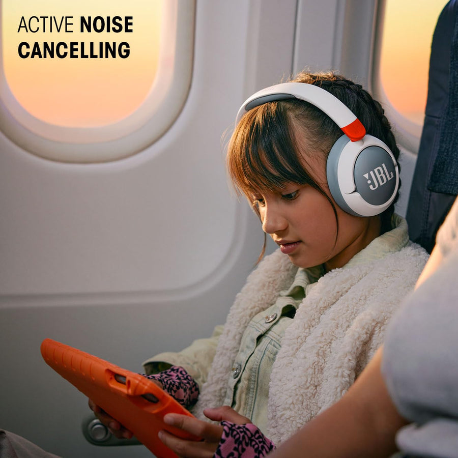 JBL Junior 470NC Wireless Over - Ear Noise Cancelling Kids Headphones Safe Sound (White) - electronicsexpo.com - Headphones