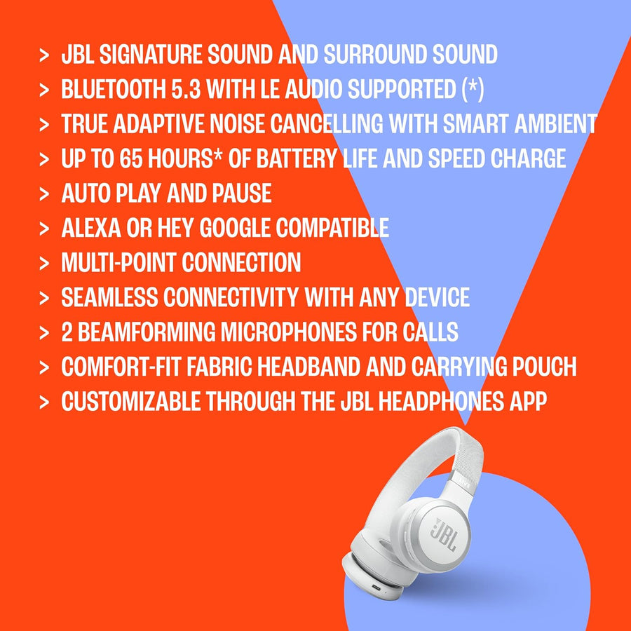 JBL Live 670NC Wireless On - Ear Noise Cancelling Headphones - electronicsexpo.com - Headphones