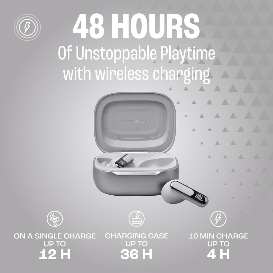 JBL Live Beam 3 True Wireless Noise - Cancelling Closed - Stick Waterproof Earbuds - electronicsexpo.com - Headphones