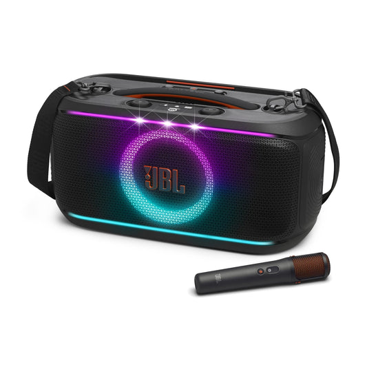 JBL PartyBox On - the - Go 2 Plus Portable Bluetooth Speaker with Light Display and Wireless Mic with AI Vocal Removal - electronicsexpo.com - Bluetooth Speakers