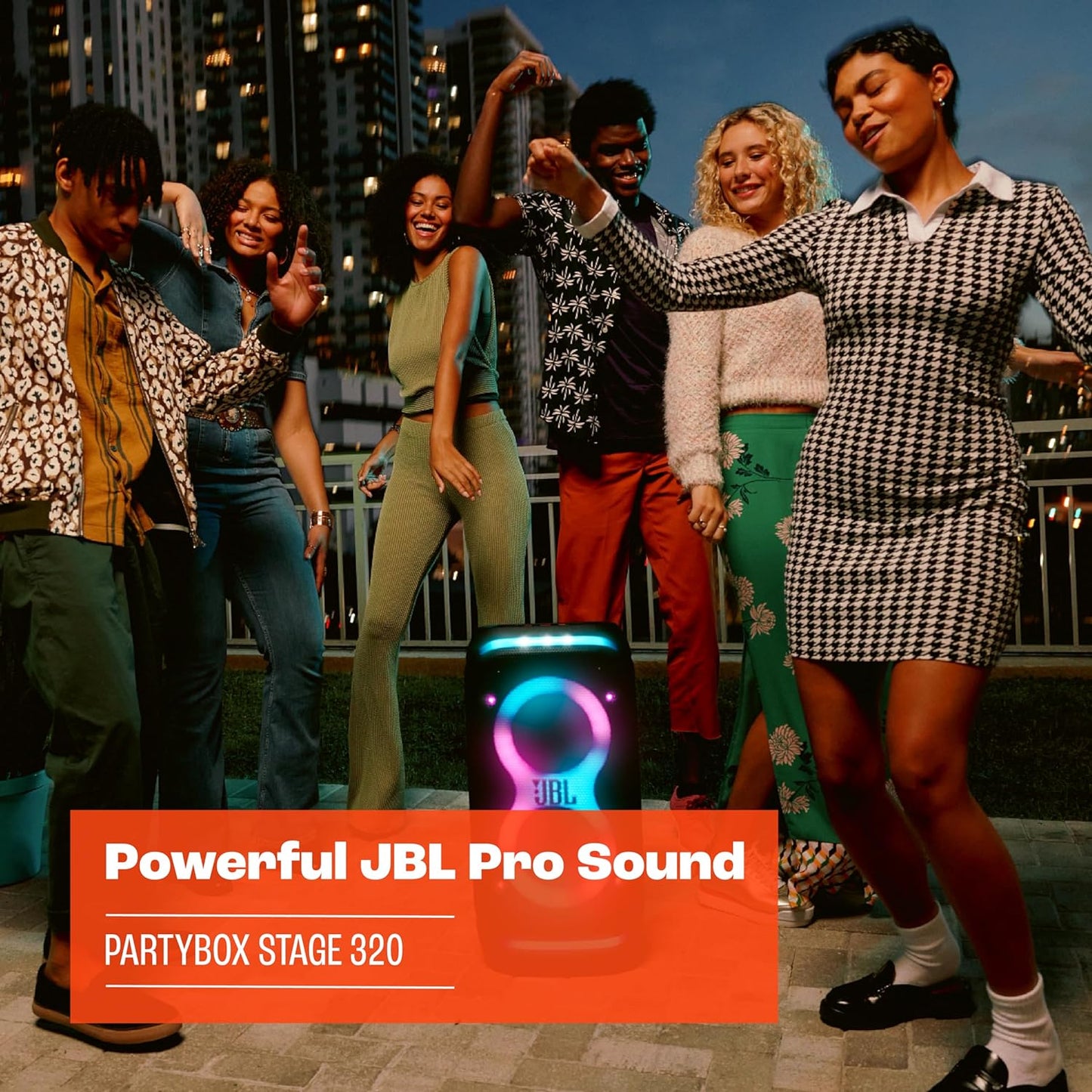 JBL PartyBox Stage 320 Portable Party Speaker with Wheels - electronicsexpo.com - Bluetooth Speakers