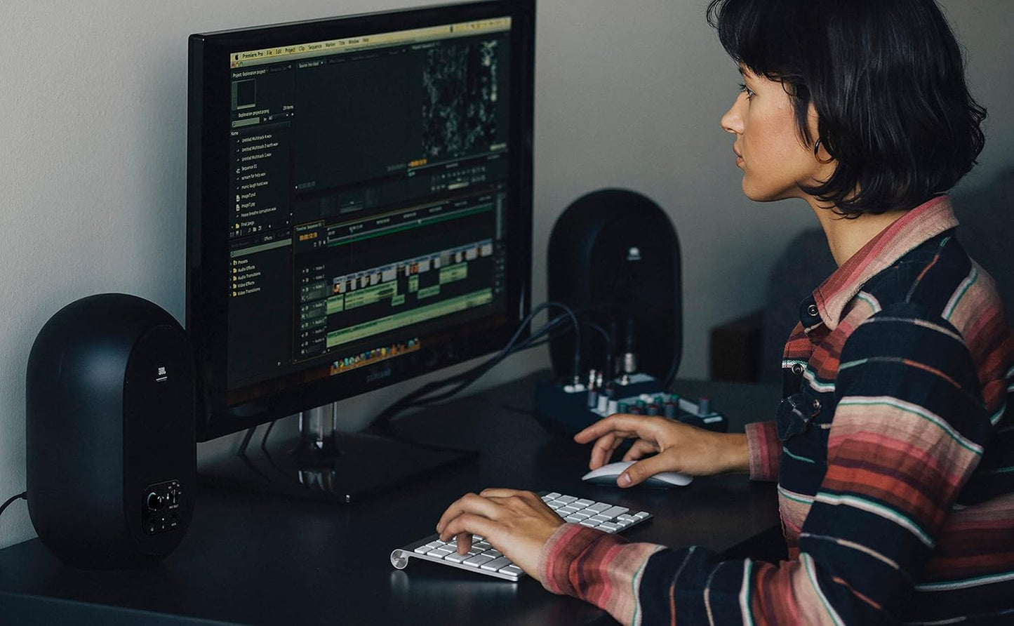 JBL Professional 1 Series 104 - BT Compact Desktop Reference Monitors with Bluetooth Pair (Certified Refurbished) - electronicsexpo.com - Powered + PA Speakers