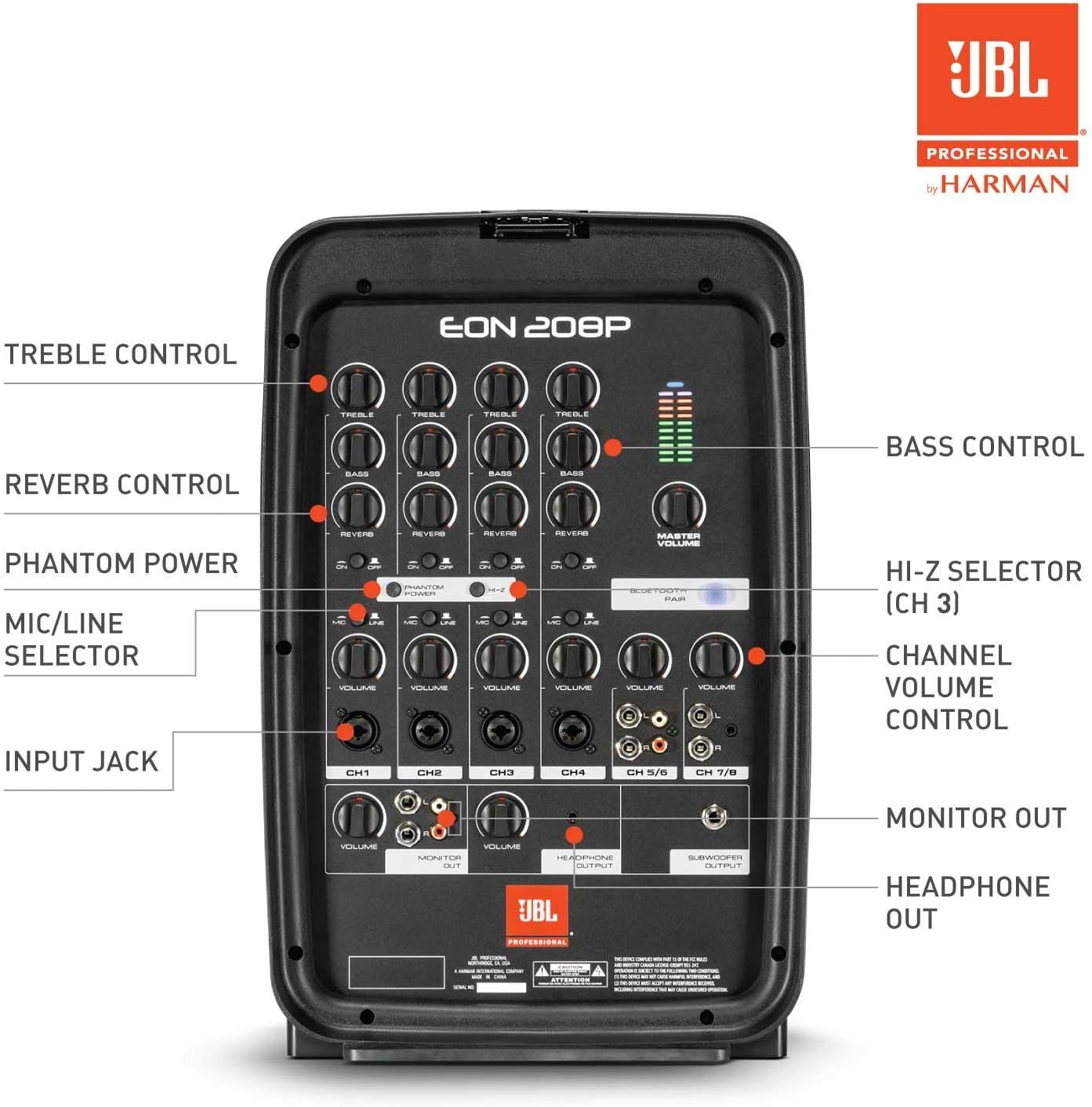JBL Professional EON208P Portable All - in - One Dual Speaker, 2 - Way PA System - electronicsexpo.com - Speakers