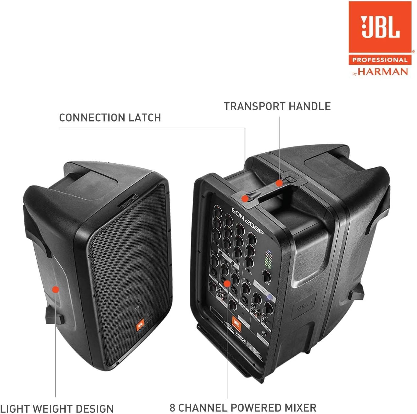 JBL Professional EON208P Portable All - in - One Dual Speaker, 2 - Way PA System - electronicsexpo.com - Speakers