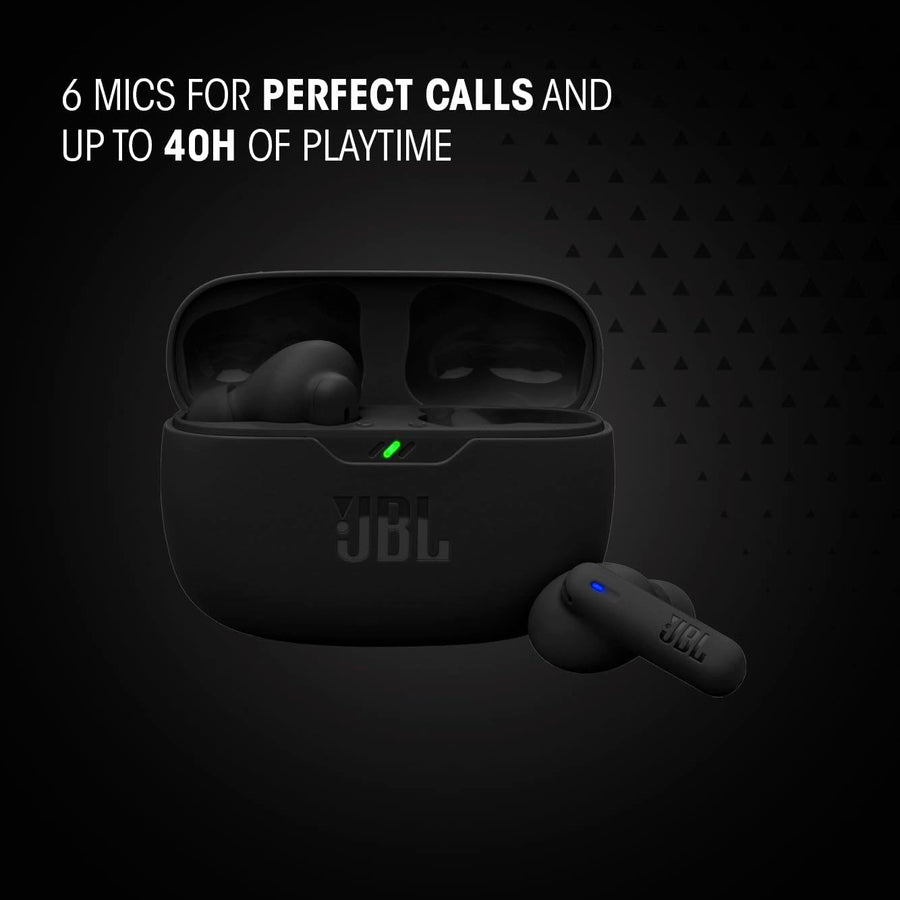 JBL Vibe Beam 2 True Wireless Noise Cancelling Water Resistant Earbuds - electronicsexpo.com-HeadphonesJBLVBEAM2BLK.FBABlack