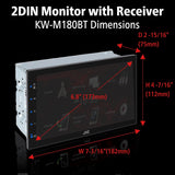JVC KW - M180BT Bluetooth Car Stereo Receiver with USB Port – 6.75" Touchscreen Display - electronicsexpo.com - Car Stereo Receivers