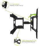 Kanto LDX640 Full - Motion Wall Mount for 34" - 65" TVs - electronicsexpo.com - TV Wall Mounts