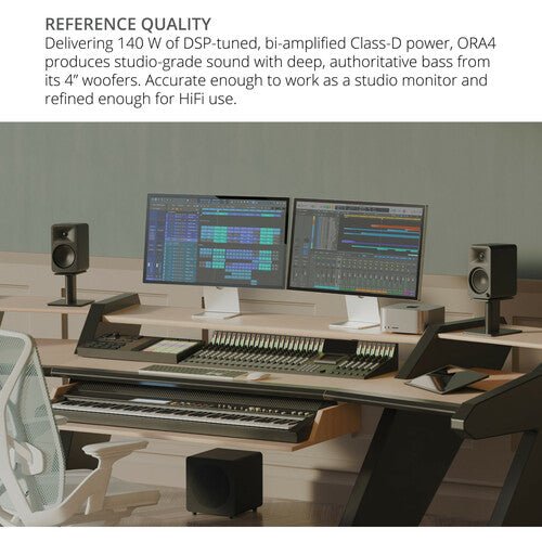 Kanto Living ORA4 Active 2 - Way Reference Desktop Speakers with Bluetooth Streaming (Pair) - electronicsexpo.com - Powered Speakers