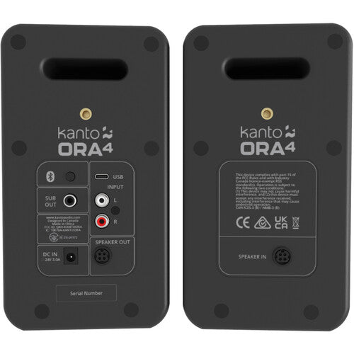 Kanto Living ORA4 Active 2 - Way Reference Desktop Speakers with Bluetooth Streaming (Pair) - electronicsexpo.com - Powered Speakers