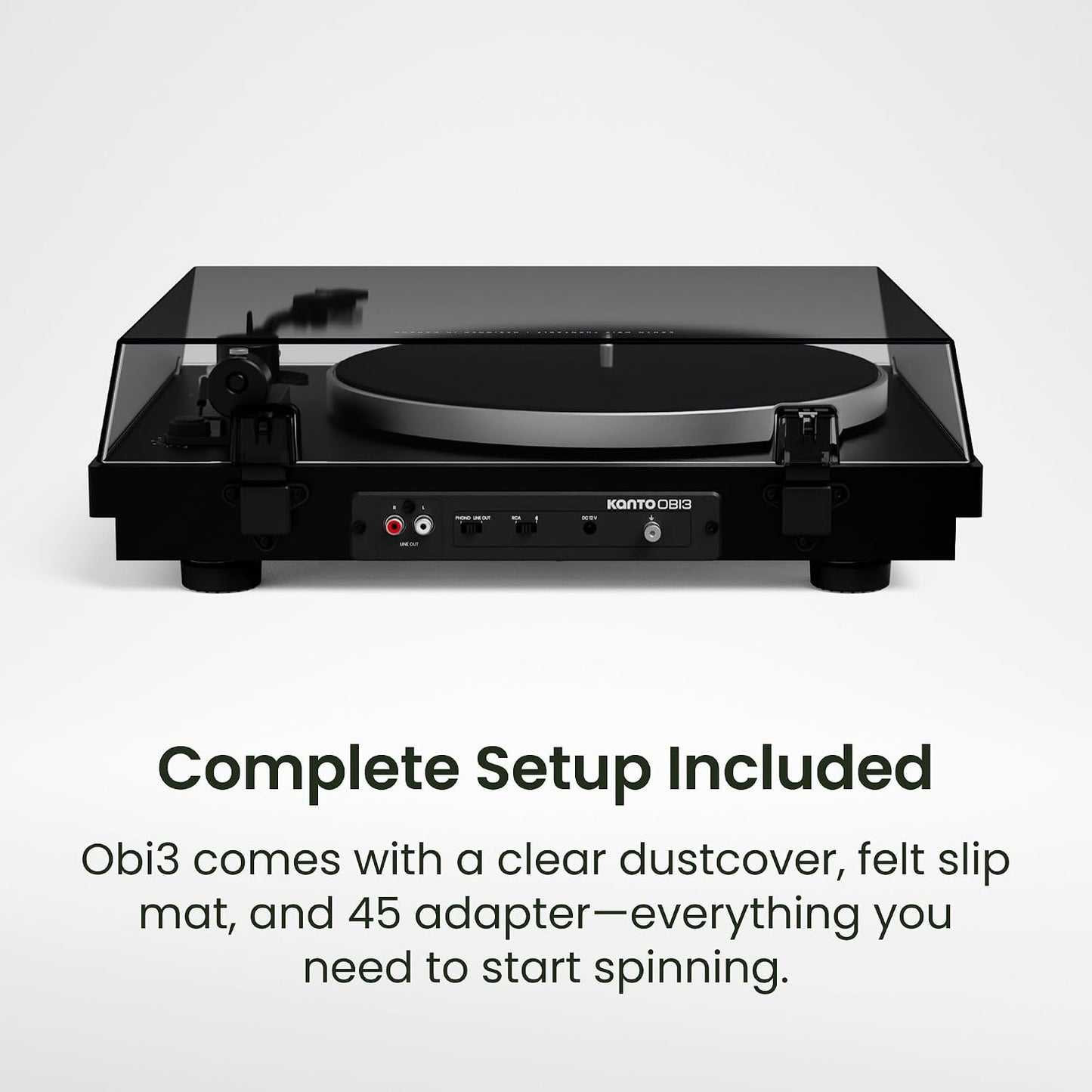 Kanto OBI3 Bluetooth 5.3 Turntable with Built-In Preamp - electronicsexpo.com-Turntables