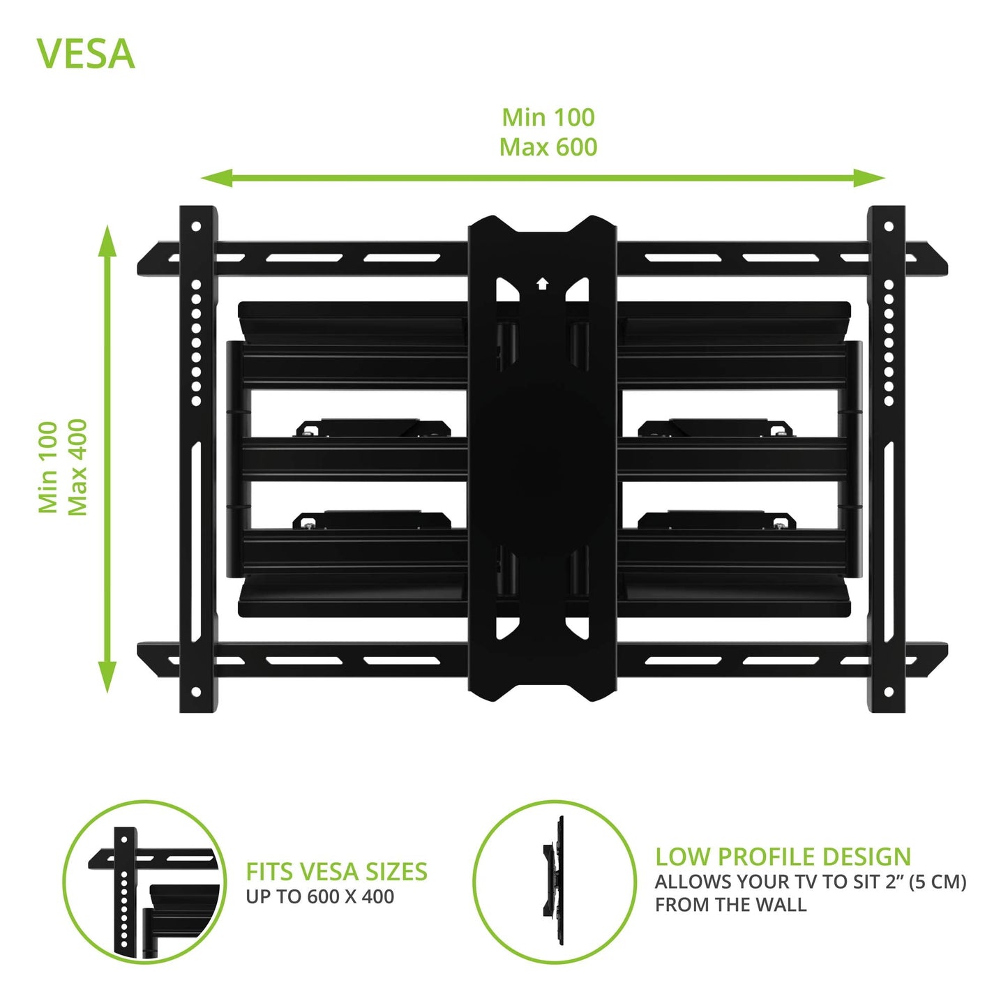 Kanto PDX700G Outdoor Full Motion Articulating Arms TV Wall Mount for 42" to 100" TVs - electronicsexpo.com - TV Wall Mounts