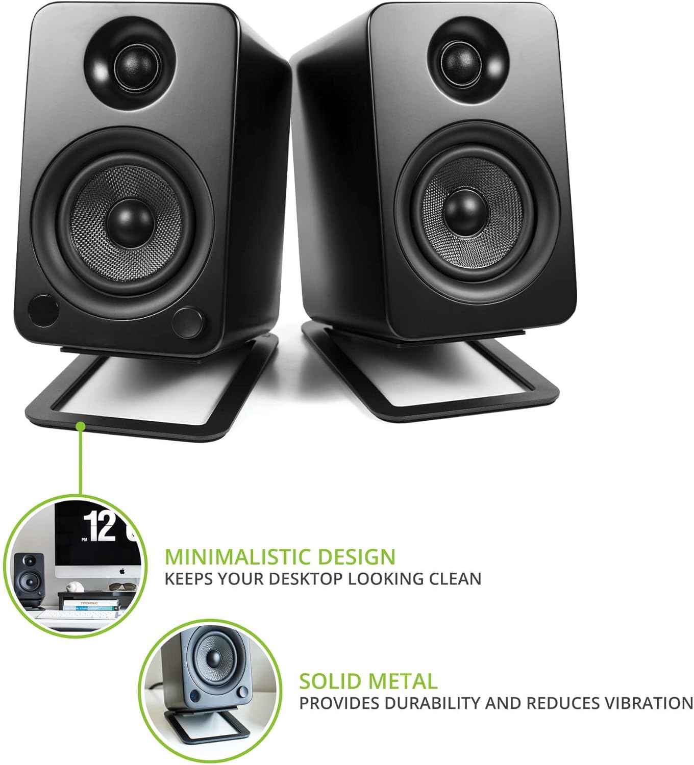 Kanto S4 Desktop Speaker Stands for Midsize Speakers (Pair) - electronicsexpo.com - Speaker Stands & A/V Racks