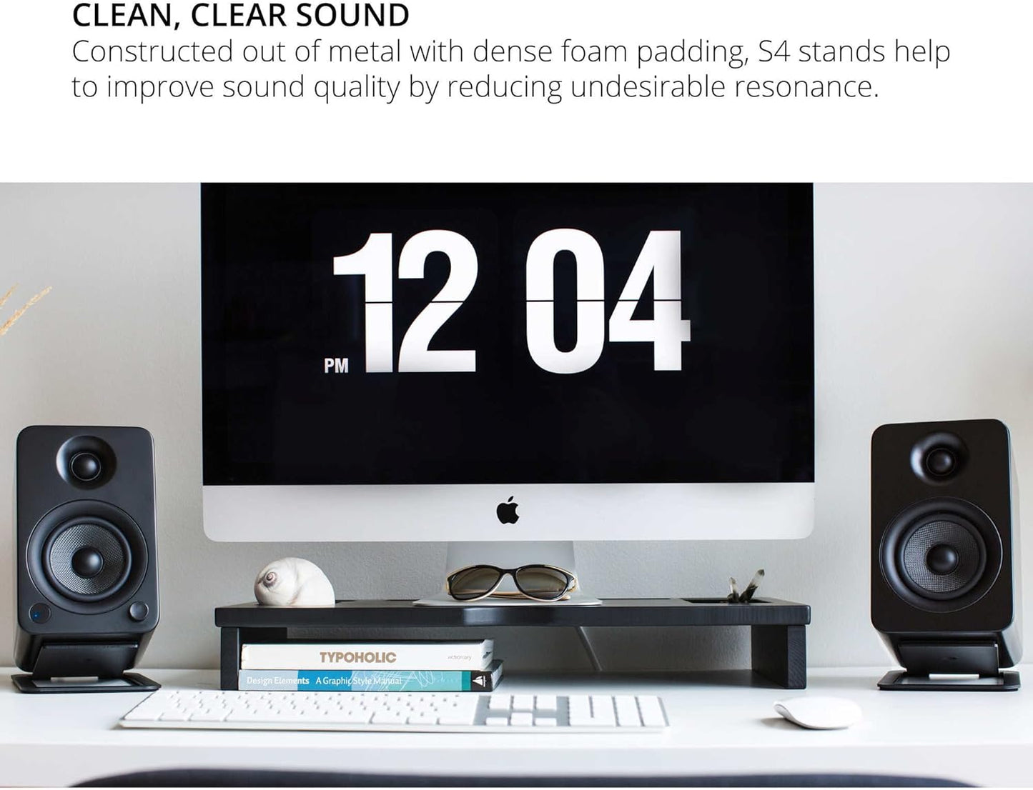 Kanto S4 Desktop Speaker Stands for Midsize Speakers (Pair) - electronicsexpo.com - Speaker Stands & A/V Racks