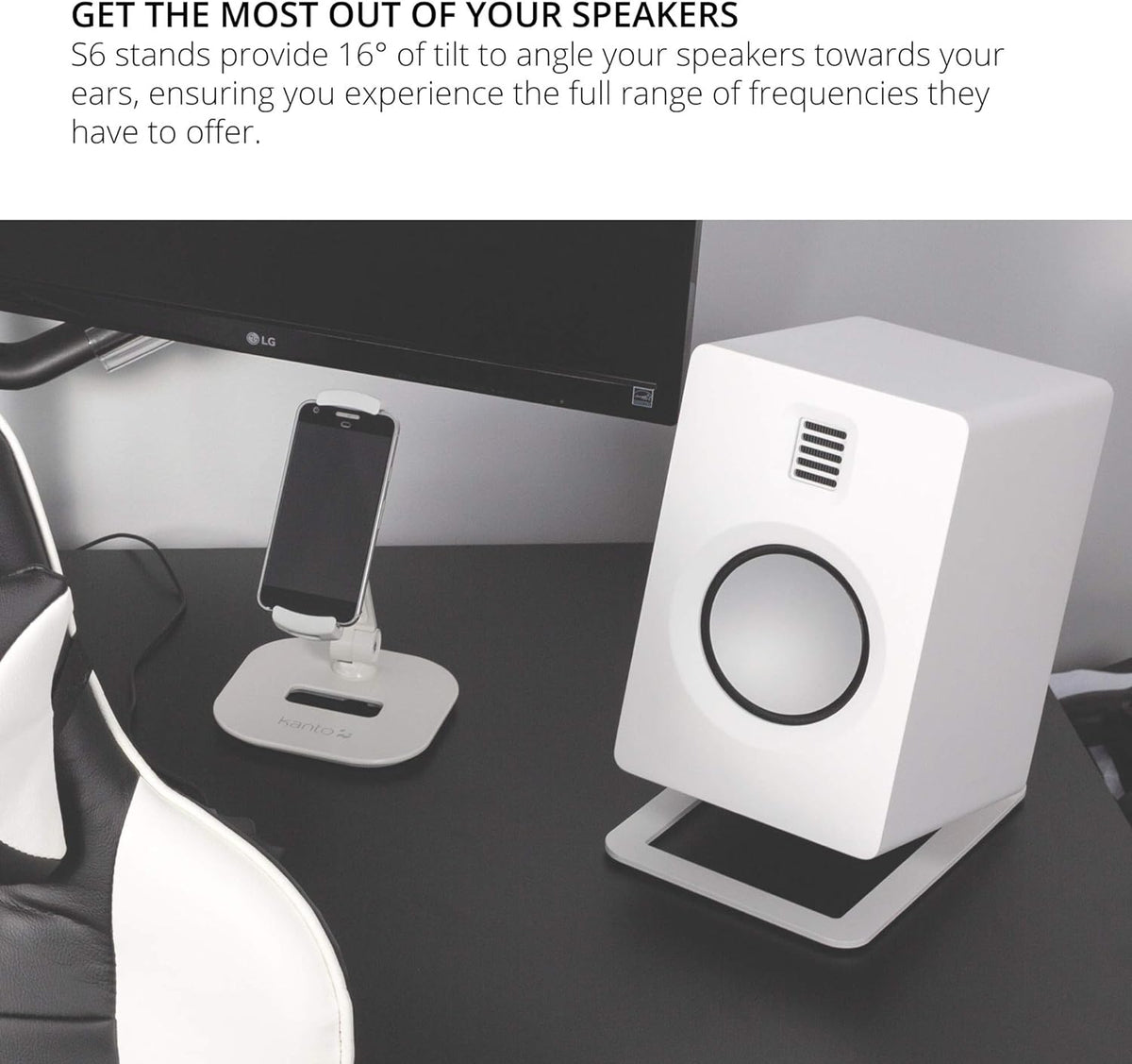 Kanto S6 Desktop Speaker Stands for Large Speakers (Pair) - electronicsexpo.com-Speaker Stands & A/V Racks