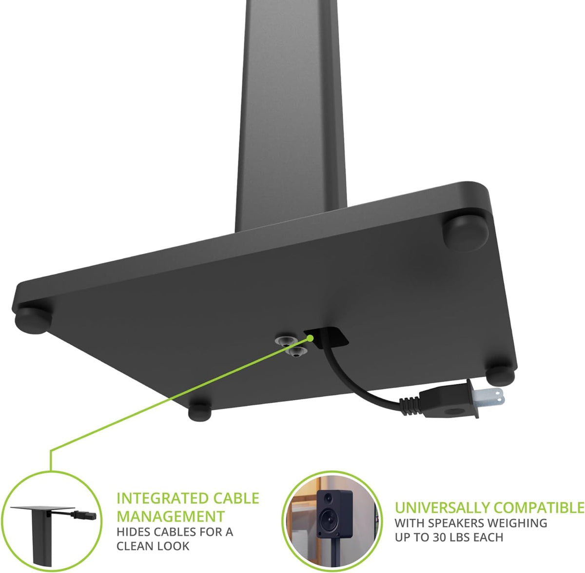 Kanto ST28 28” Universal Floor Speaker Stands for Bookshelf Speakers - electronicsexpo.com-Speaker Stands & A/V Racks