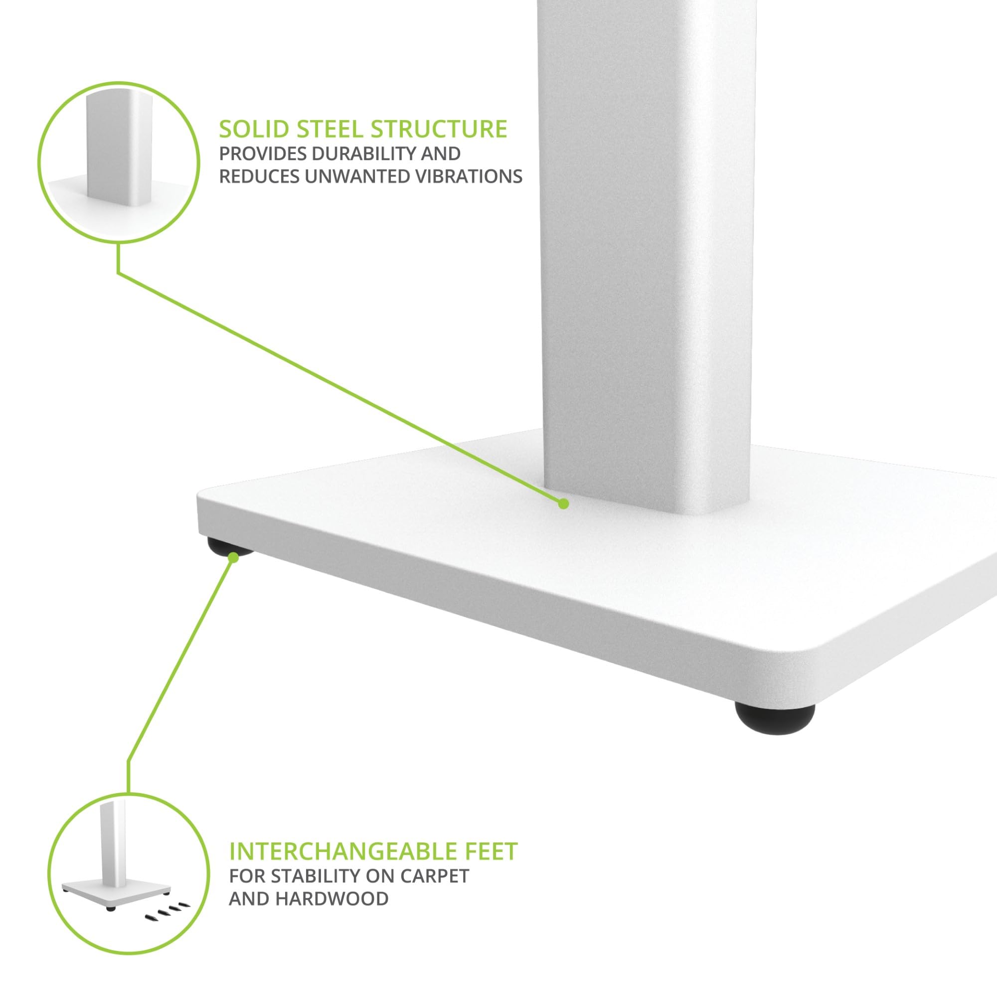 Kanto ST Universal Bookshelf Speaker Floor Stand - Thumbnail 4