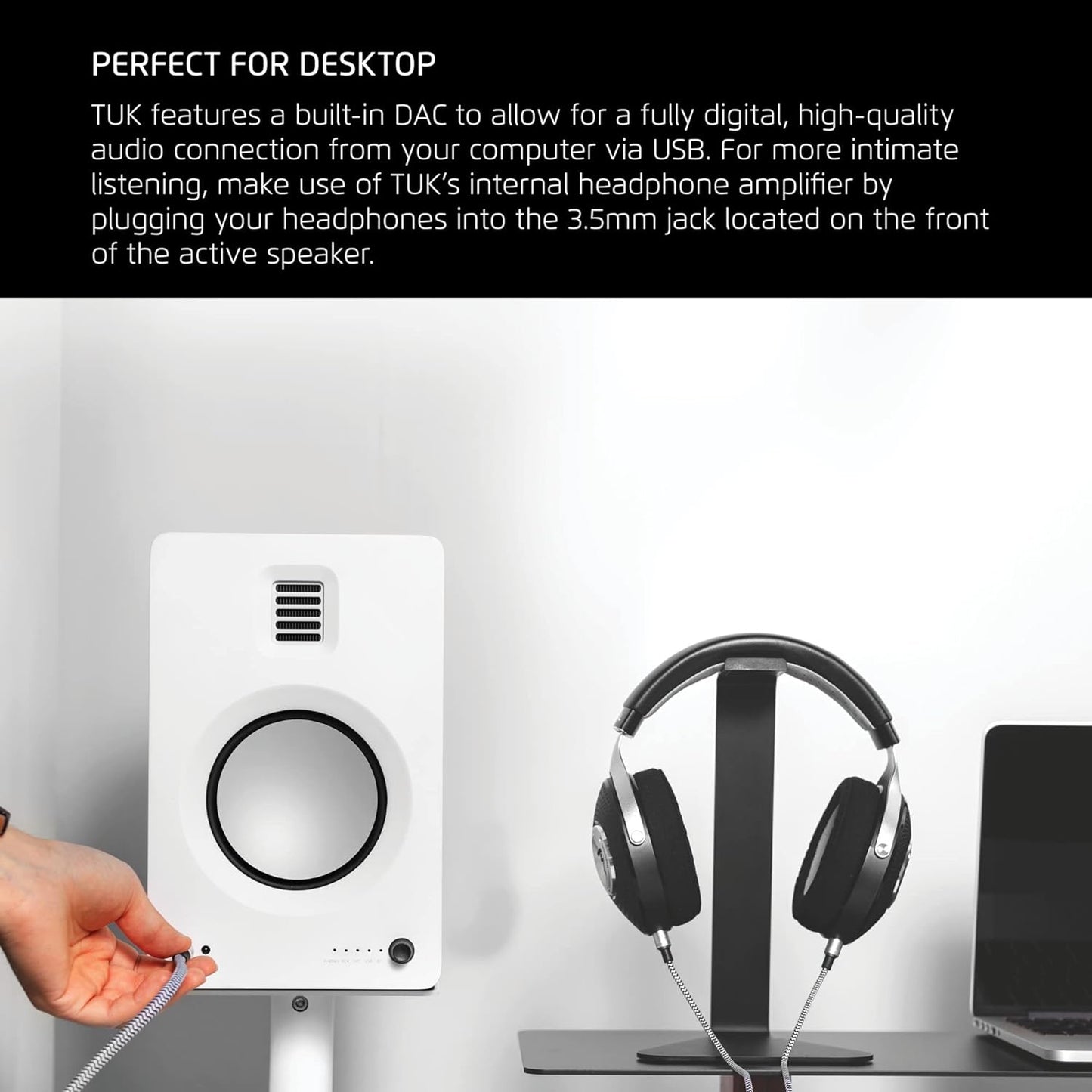 Kanto TUK Powered Bluetooth Speakers (Matte Black/Pair) - electronicsexpo.com - Powered Speakers