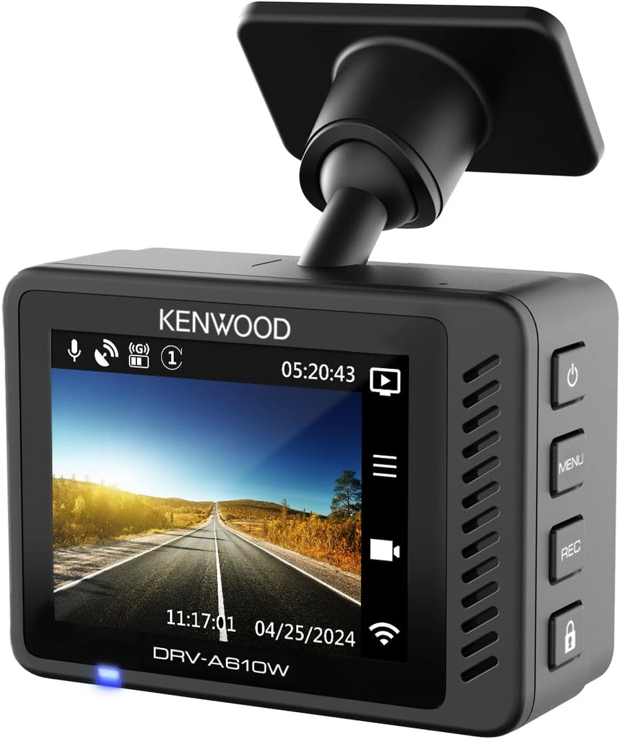 Kenwood DRV - A510WDP HD Dash Cam with 2" Display, Wi - Fi, GPS, and Included Rear - View Cam - electronicsexpo.com - Dash Camera