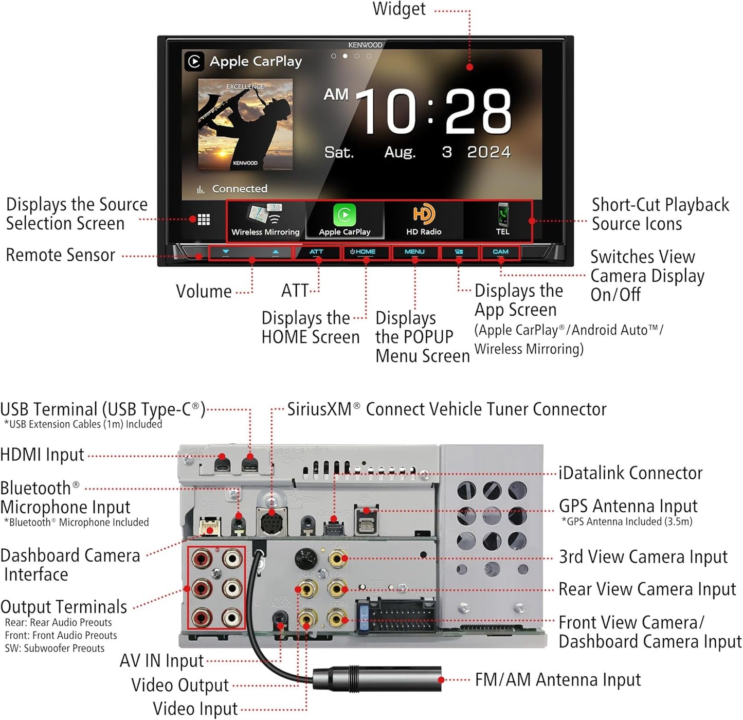 Kenwood Excelon DMX908S Digital Multimedia Receiver - electronicsexpo.com - Car Stereo Receivers