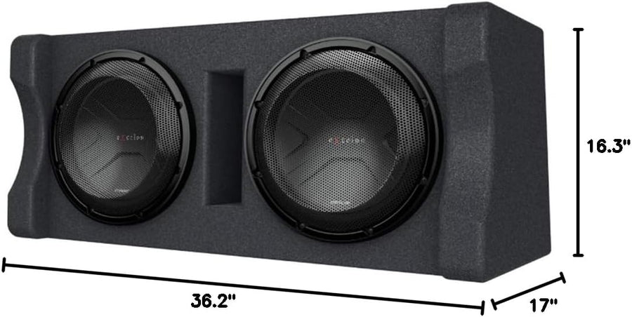 Kenwood Excelon P - XW1221D Ported 2 - ohm Dual Enclosure with Two 12" Subwoofers - electronicsexpo.com - Car Subwoofers