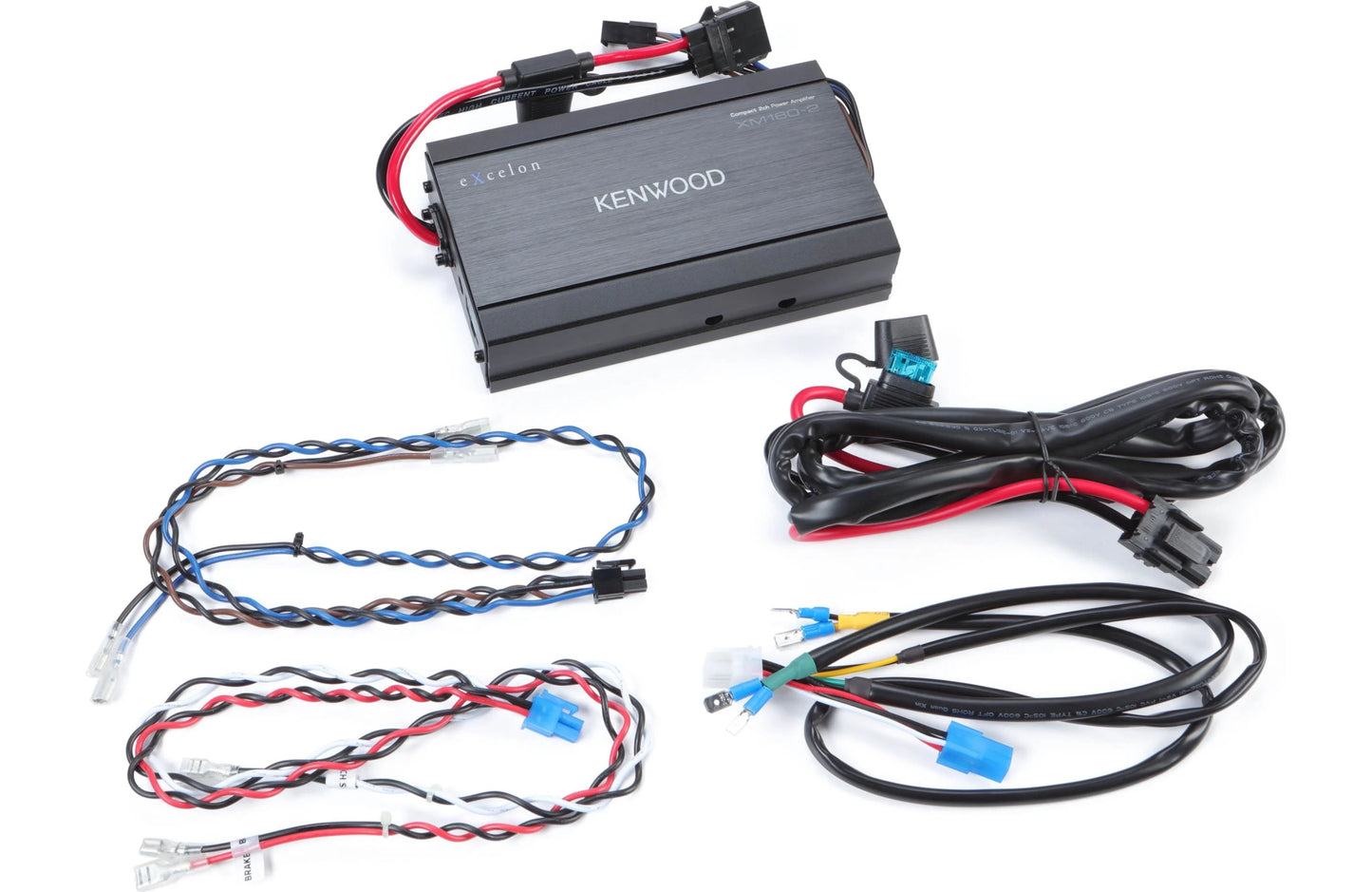 Kenwood Excelon XM160 - 2 - 98 Compact 2 - Channel Amplifier for Select 1998 - 2013 Harley - Davidson Motorcycles — 80 watts RMS x 2 - electronicsexpo.com - Motorcycle + ATV + UTV