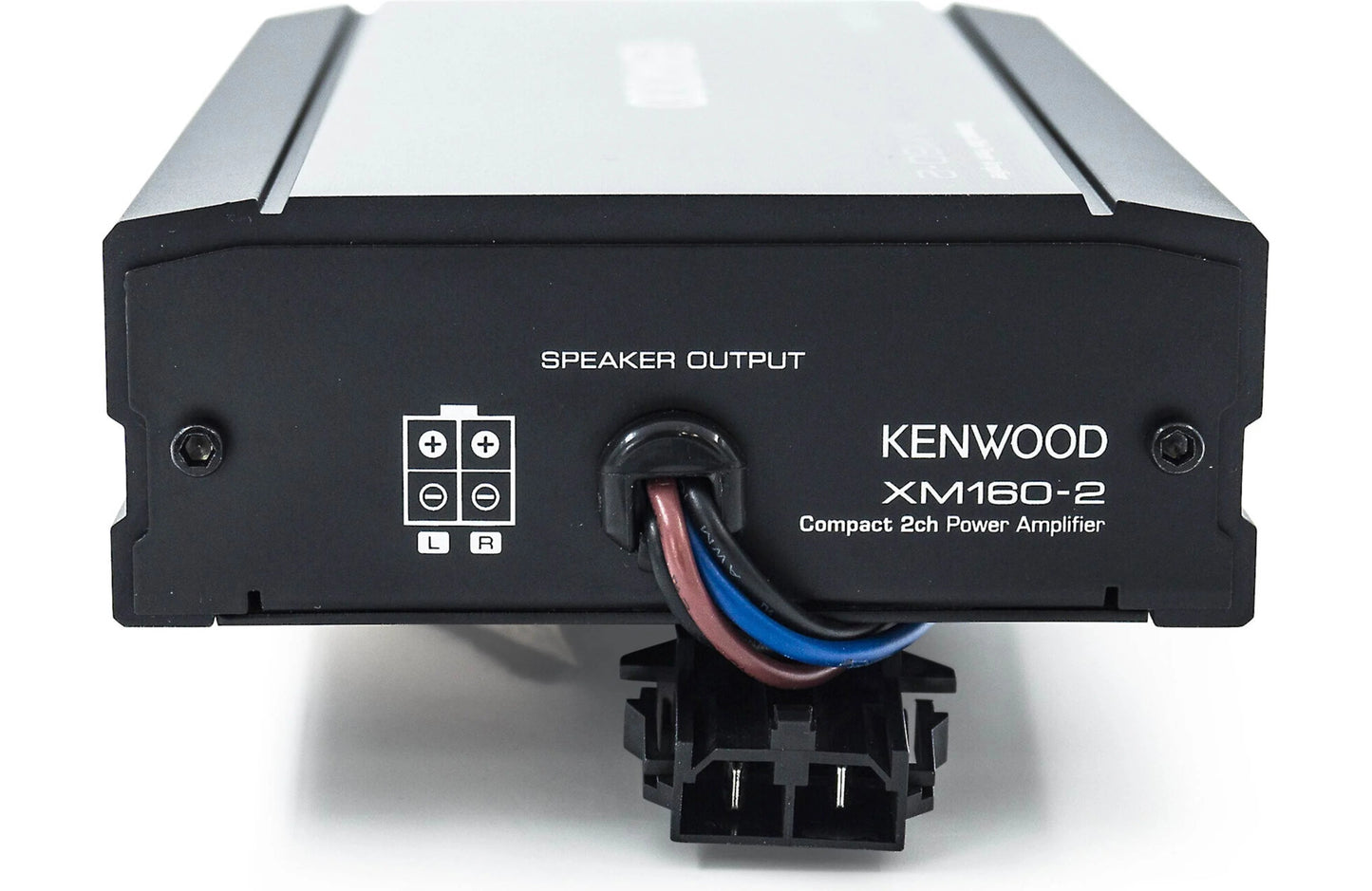 Kenwood Excelon XM160 - 2 - 98 Compact 2 - Channel Amplifier for Select 1998 - 2013 Harley - Davidson Motorcycles — 80 watts RMS x 2 - electronicsexpo.com - Motorcycle + ATV + UTV