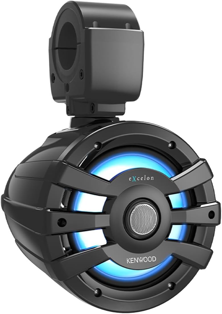 Kenwood Excelon XM77T 7.7" Tower Marine Speakers with LED Lighting (Pair) - electronicsexpo.com - Marine Speakers