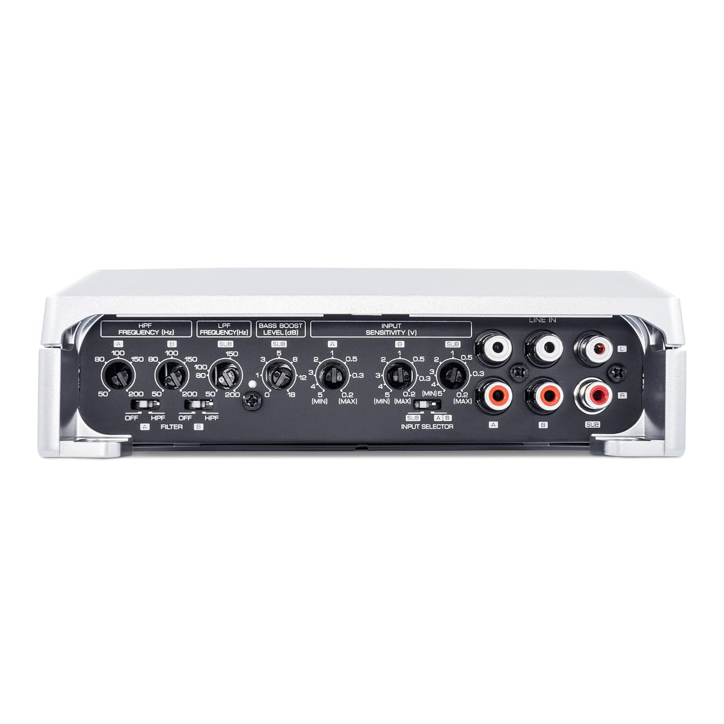 Kenwood KAC - M8005 5 - Channel Marine Amplifier — 50 watts RMS x 4 at 4 ohms + 500 watts RMS x 1 at 2 ohms - electronicsexpo.com - Marine Amplifiers