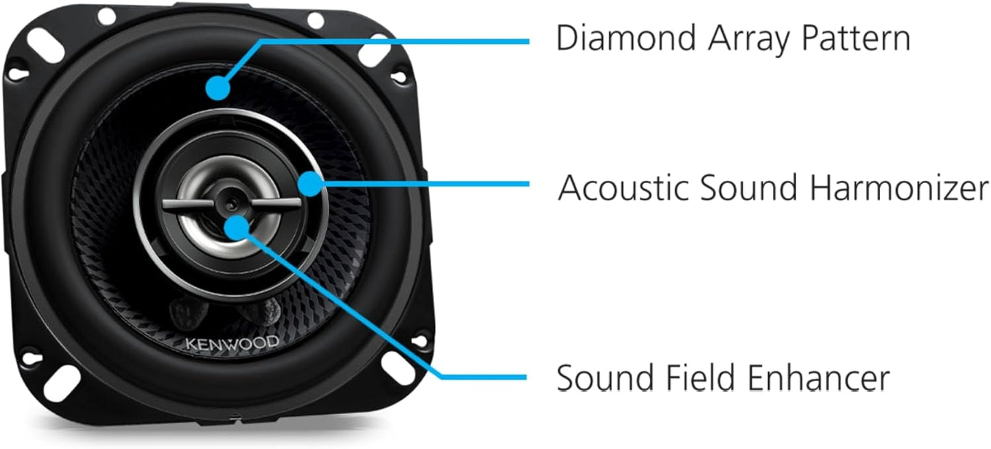 Kenwood KFC - 1098RS 4" 2 - Way Car Speakers (Pair) - electronicsexpo.com - Car Speakers
