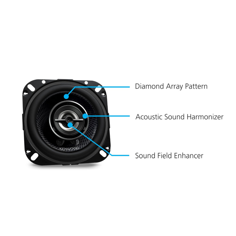 Kenwood KFC - 1098RS 4" 2 - Way Car Speakers (Pair) - electronicsexpo.com - Car Speakers