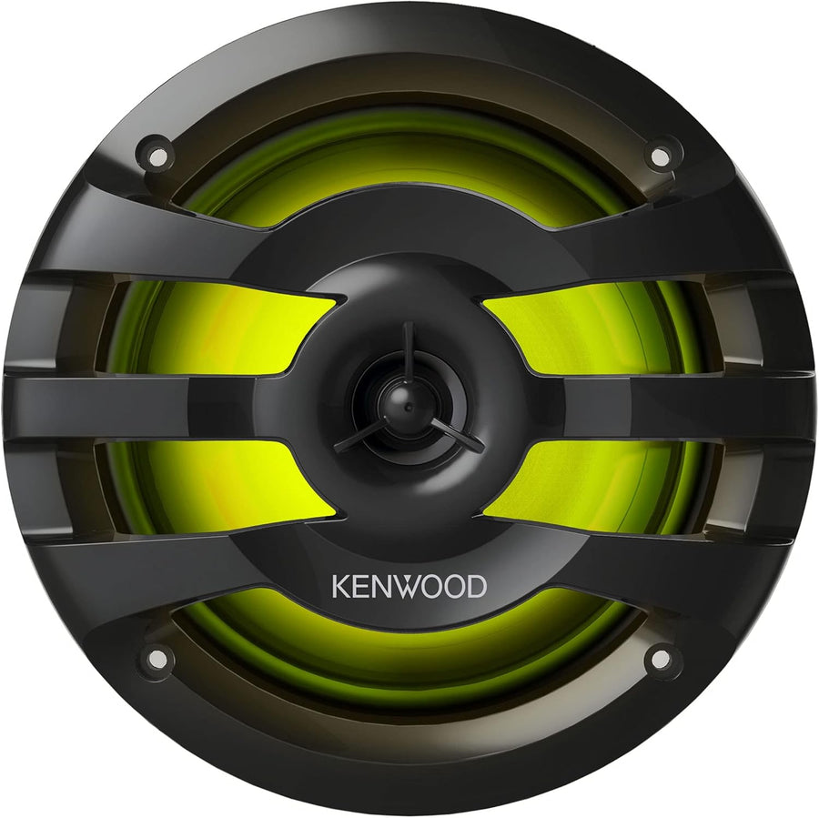 Kenwood KFC - 1673MRBL 6 - 3/4" 2 - Way Marine Speakers with Built - in LED lights (Black) - electronicsexpo.com - Marine Speakers
