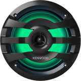 Kenwood KFC - 1673MRBL 6 - 3/4" 2 - Way Marine Speakers with Built - in LED lights (Black) - electronicsexpo.com - Marine Speakers