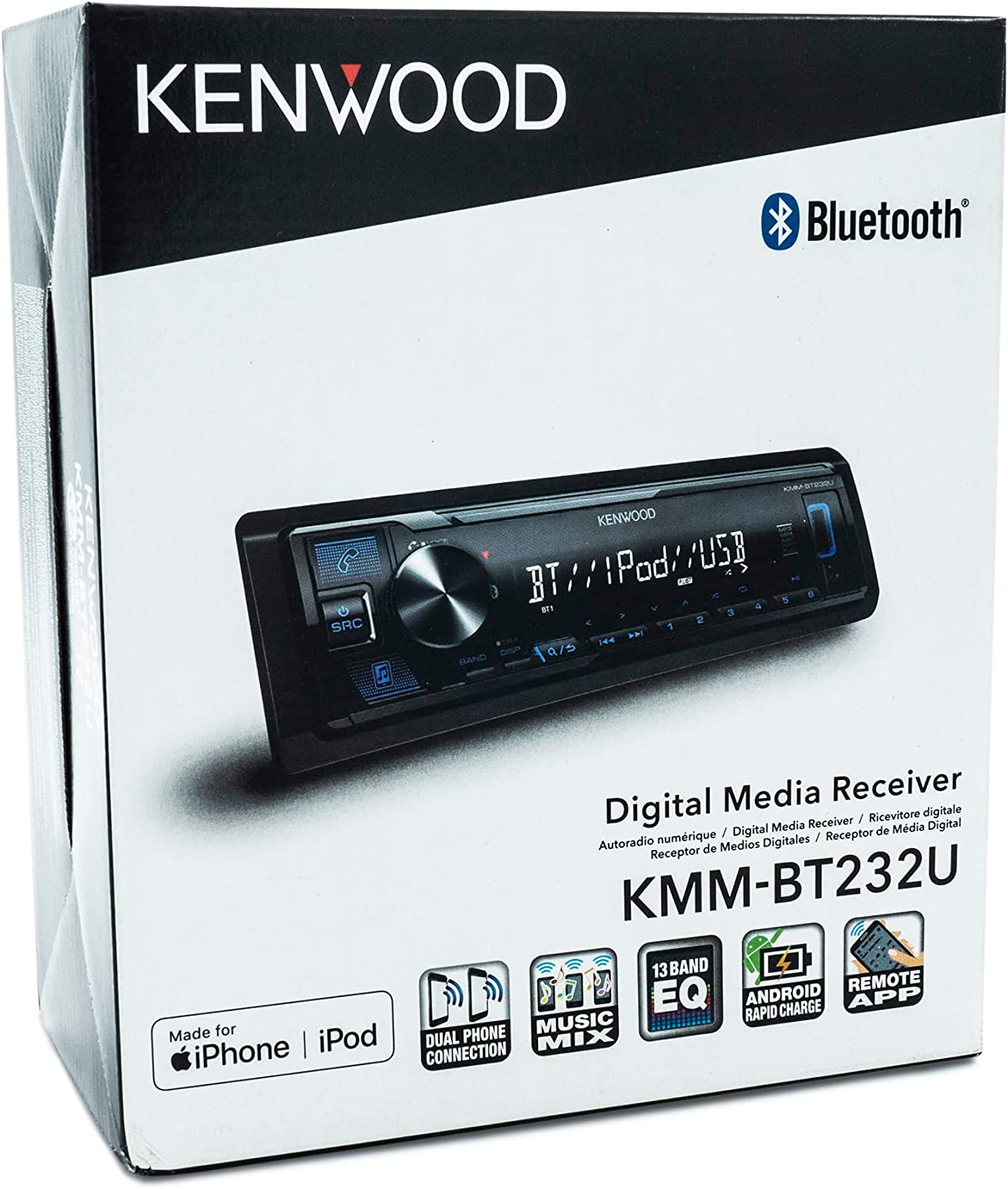 Kenwood KMM - BT232U Single - DIN Digital Media Receiver with Bluetooth - electronicsexpo.com - Car Stereo Receivers