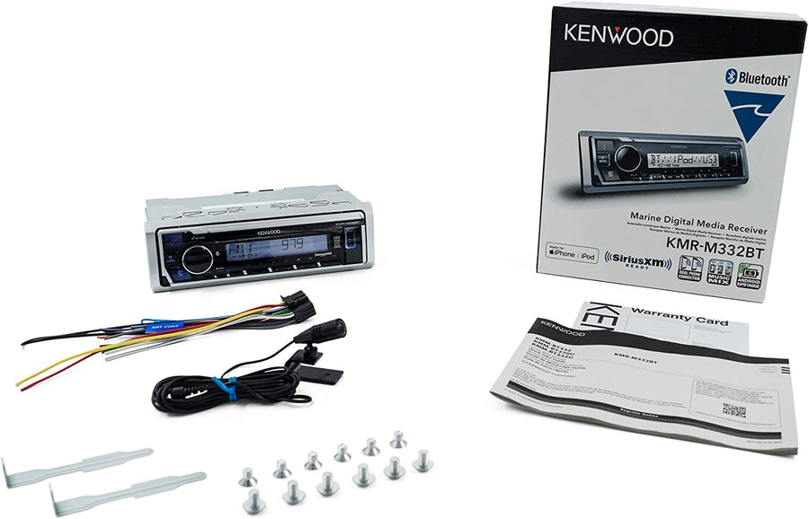 Kenwood KMR - M332BT Marine Single - Din Digital Media Receiver (Open Box) - electronicsexpo.com - Marine Audio