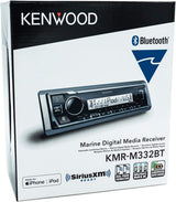 Kenwood KMR - M332BT Marine Single - Din Digital Media Receiver (Open Box) - electronicsexpo.com - Marine Audio