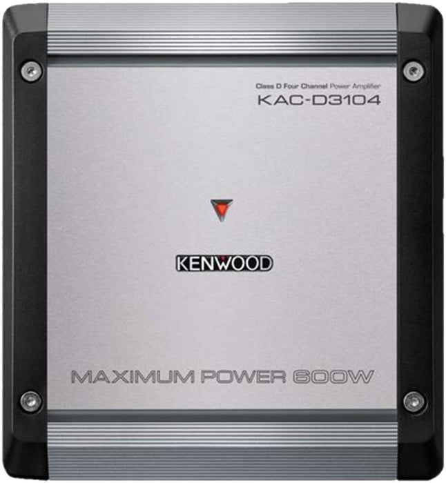 Kenwood KAC-D3104 4-Channel Class D 600W Max Amplifier with Bass Boost (Open Box)