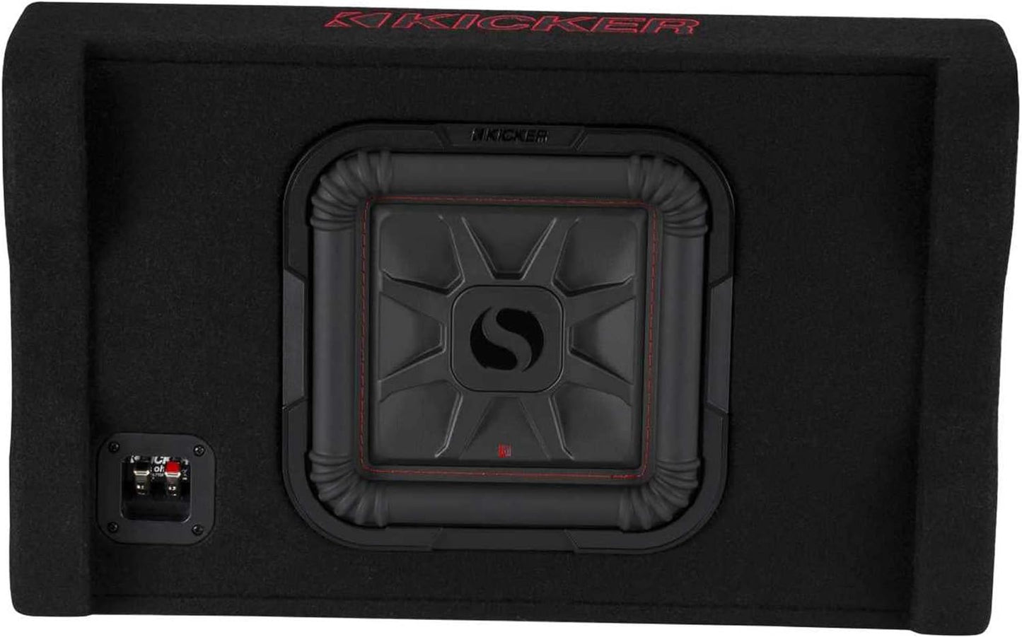 Kicker 49L7TDF102 Sealed Downward - Firing Enclosure with L7T 10" 2 - Ohm Shallow - Mount Square Subwoofer - electronicsexpo.com - Car Subwoofers