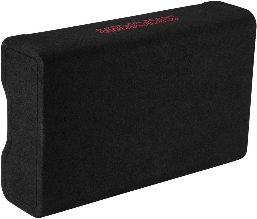 Kicker 49L7TDF122 Sealed Downward - firing Enclosure with L7T 12" Shallow - Mount Square Subwoofer - electronicsexpo.com - Car Subwoofers