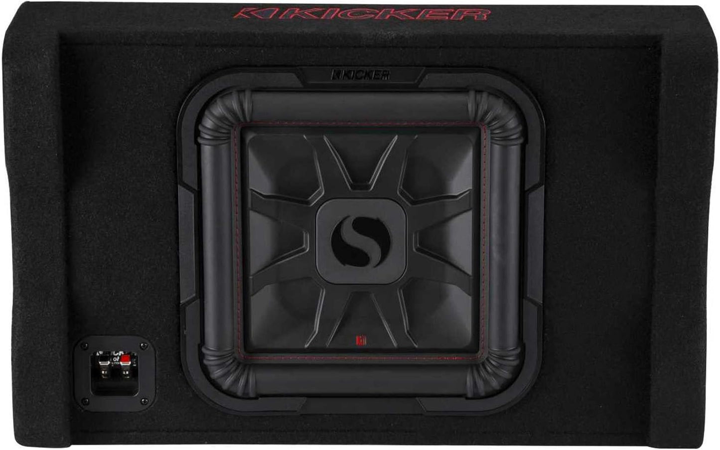 Kicker 49L7TDF122 Sealed Downward - firing Enclosure with L7T 12" Shallow - Mount Square Subwoofer - electronicsexpo.com - Car Subwoofers